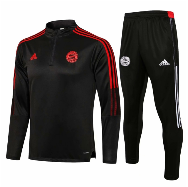 2021/22 Bayern Munich Black Training Kits Sweatshirt with Pants